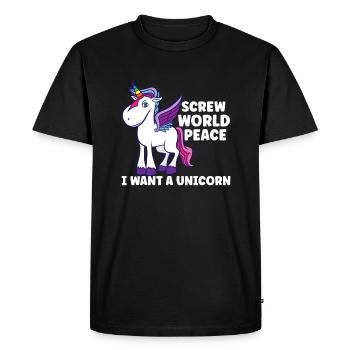 Horse Dressage Horseback-Riding Horse Girl Barn - Men's Premium Organic T-Shirt - black - Front - Nico (187cm)