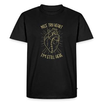 Chirurgie de crise cardiaque Chirurgie à cœur ouvert - T-shirt Premium bio Homme - noir - Devant - Nico (187cm)