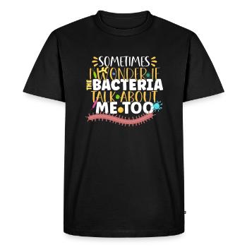 Microbiologiste Laboratoire de microbiologie Staphylocoque Biologie - T-shirt Premium bio Homme - noir - Devant - Nico (187cm)