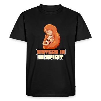 Roux Gingembre Cheveux Roux Drôle Gingembre Cheveux Renard - T-shirt Premium bio Homme - noir - Devant - Nico (187cm)