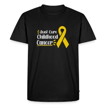 Mois de la sensibilisation au cancer de l’enfant Maman Mère Cadeau - T-shirt Premium bio Homme - noir - Devant - Nico (187cm)