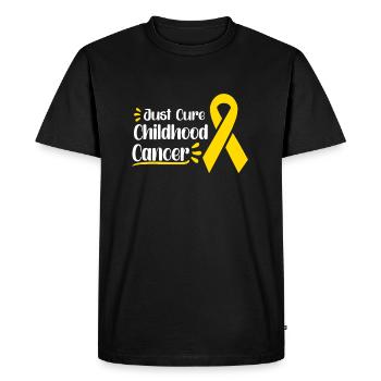 Mois de la sensibilisation au cancer de l’enfant Maman Mère Cadeau - T-shirt Premium bio Homme - noir - Devant - Nico (187cm)