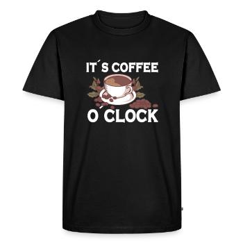 Coffee Lover Caffeine Molecule Java Latte Espresso - Men's Premium Organic T-Shirt - black - Front - Nico (187cm)