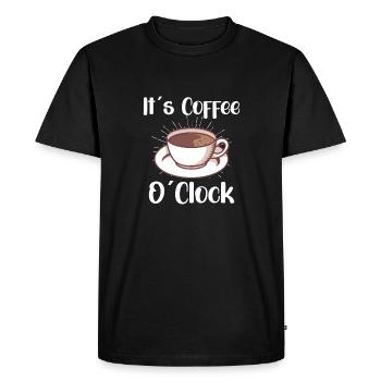 Coffee Lover Caffeine Molecule Java Latte Espresso - Men's Premium Organic T-Shirt - black - Front - Nico (187cm)
