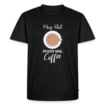 Coffee Lover Caffeine Molecule Java Latte Espresso - Men's Premium Organic T-Shirt - black - Front - Nico (187cm)