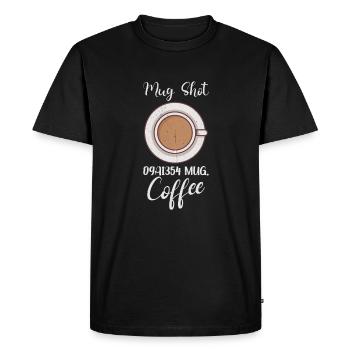 Coffee Lover Caffeine Molecule Java Latte Espresso - Men's Premium Organic T-Shirt - black - Front - Nico (187cm)