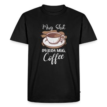 Coffee Lover Caffeine Molecule Java Latte Espresso - Men's Premium Organic T-Shirt - black - Front - Nico (187cm)