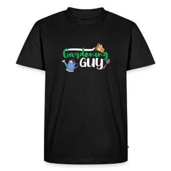 Gardening Plants Gardener Plantation Nature Gift - Men's Premium Organic T-Shirt - black - Front - Nico (187cm)