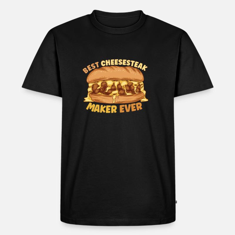 Cheesesteak Cheesesteak Rolls Philly Cheesesteak - Männer Premium Bio T-Shirt - Schwarz