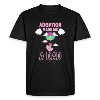 Drôles de cadeaux de jour d’adoption - T-shirt Premium bio Homme - noir - Devant - Nico (187cm)