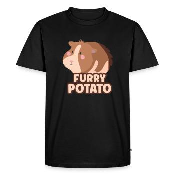 Idée cadeau de pomme de terre à fourrure pour les amateurs de cochon d’Inde - T-shirt Premium bio Homme - noir - Devant - Nico (187cm)