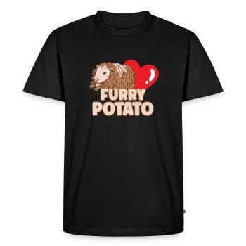 Idée cadeau de pomme de terre à fourrure pour les amateurs de cochon d’Inde - T-shirt Premium bio Homme - noir - Devant - Nico (187cm)