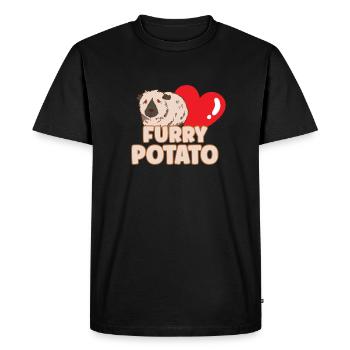 Idée cadeau de pomme de terre à fourrure pour les amateurs de cochon d’Inde - T-shirt Premium bio Homme - noir - Devant - Nico (187cm)