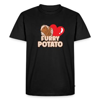 Idée cadeau de pomme de terre à fourrure pour les amateurs de cochon d’Inde - T-shirt Premium bio Homme - noir - Devant - Nico (187cm)