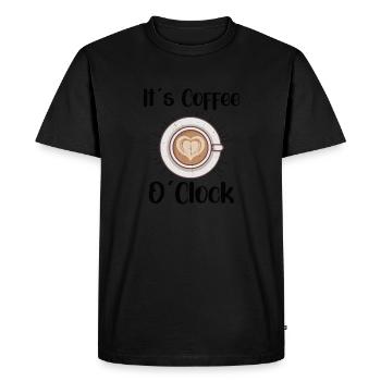 Coffee Lover Caffeine Molecule Java Latte Espresso - Men's Premium Organic T-Shirt - black - Front - Nico (187cm)