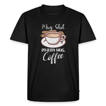 Coffee Lover Caffeine Molecule Java Latte Espresso - Men's Premium Organic T-Shirt - black - Front - Nico (187cm)