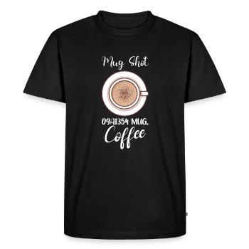 Amateur de café Molécule de caféine Java Latte Espresso - T-shirt Premium bio Homme - noir - Devant - Nico (187cm)
