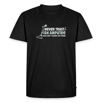 Fauteuil roulant handicapé Cyborg Jambe Bras Amputé - T-shirt Premium bio Homme - noir - Devant - Nico (187cm)