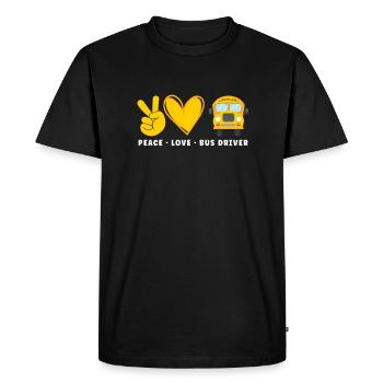 Drôle d’anniversaire d’appréciation du chauffeur d’autobus scolaire - T-shirt Premium bio Homme - noir - Devant - Nico (187cm)
