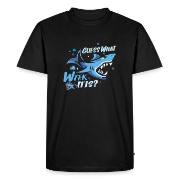 Shark Ocean Predator Scuba Diver Plongée - T-shirt Premium bio Homme - noir - Devant - Nico (187cm)