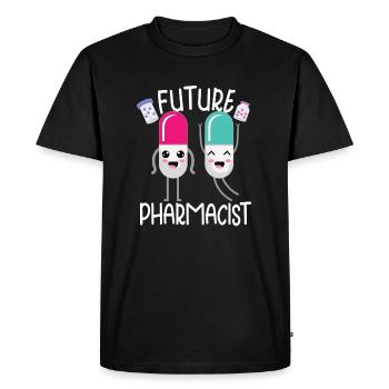 Drôle de pharmacien-pharmacie-technicien-pharmacie - T-shirt Premium bio Homme - noir - Devant - Nico (187cm)