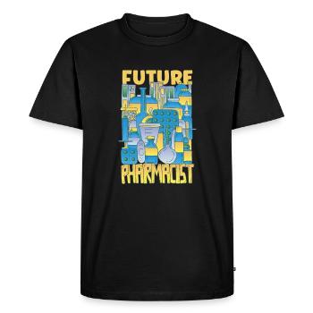 Drôle de pharmacien-pharmacie-technicien-pharmacie - T-shirt Premium bio Homme - noir - Devant - Nico (187cm)