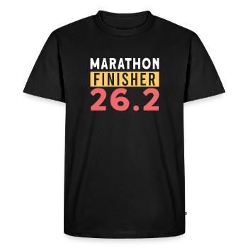 Finalistes du semi-marathon des coureurs - T-shirt Premium bio Homme - noir - Devant - Nico (187cm)