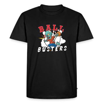 Drôle de Bowling Team Bowler Strike Zombie - T-shirt Premium bio Homme - noir - Devant - Nico (187cm)