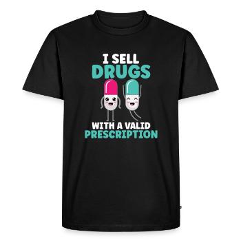 Drôle de pharmacien-pharmacie-technicien-pharmacie - T-shirt Premium bio Homme - noir - Devant - Nico (187cm)