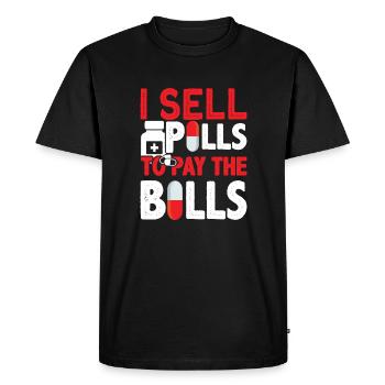 Drôle de pharmacien-pharmacie-technicien-pharmacie - T-shirt Premium bio Homme - noir - Devant - Nico (187cm)