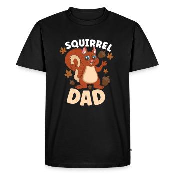 Funny Squirrel Fan Squirrel Lover Chipmunk Addict - Men's Premium Organic T-Shirt - black - Front - Nico (187cm)