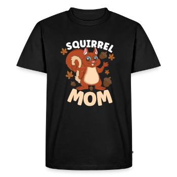 Funny Squirrel Fan Squirrel Lover Chipmunk Addict - Men's Premium Organic T-Shirt - black - Front - Nico (187cm)