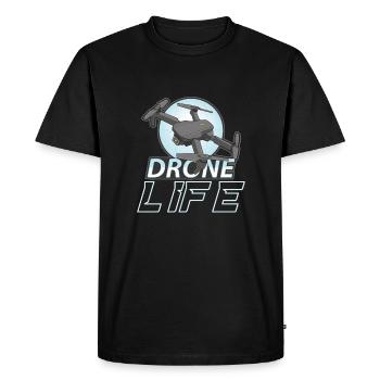 Pilote de drone grand-père idée cadeau vieil homme avec - T-shirt Premium bio Homme - noir - Devant - Nico (187cm)