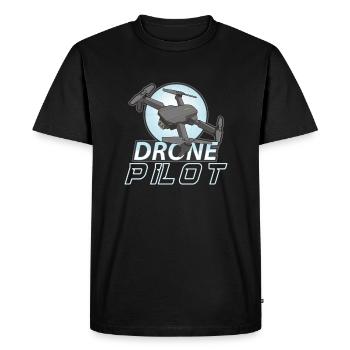 Pilote de drone grand-père idée cadeau vieil homme avec - T-shirt Premium bio Homme - noir - Devant - Nico (187cm)