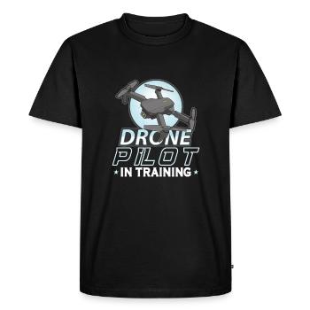 Pilote de drone grand-père idée cadeau vieil homme avec - T-shirt Premium bio Homme - noir - Devant - Nico (187cm)