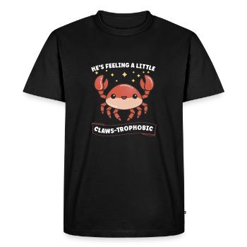 Crabe Crabe Crevettes Chuchoteur Crabe Chasseur Pêcheur - T-shirt Premium bio Homme - noir - Devant - Nico (187cm)