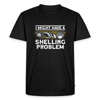 seashells shell collector shell collecting Gift - Men's Premium Organic T-Shirt - black - Front - Nico (187cm)