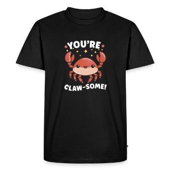 Crab Crab Shrimp Whisperer Crab Hunting Fisherman - Men's Premium Organic T-Shirt - black - Front - Nico (187cm)