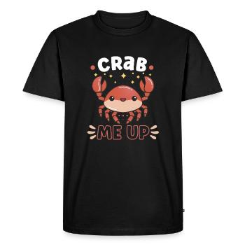 Crab Crab Shrimp Whisperer Crab Hunting Fisherman - Men's Premium Organic T-Shirt - black - Front - Nico (187cm)