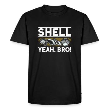 seashells shell collector shell collecting Gift - Men's Premium Organic T-Shirt - black - Front - Nico (187cm)
