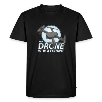 Drone Pilot Grandpa Gift Idea Old Man With - Men's Premium Organic T-Shirt - black - Front - Nico (187cm)