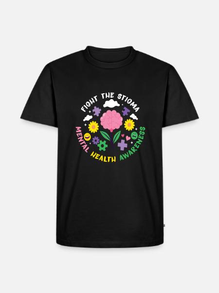 Mental Health Awareness Depression Suicide Prevent - Men's Premium Organic T-Shirt - black