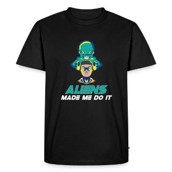 Alien Extraterrestrial Area 51 Ufo Space Geek - Men's Premium Organic T-Shirt - black - Front - Nico (187cm)