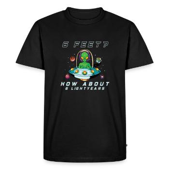 Alien Extraterrestrial Area 51 Ufo Space Geek - T-shirt Premium bio Homme - noir - Devant - Nico (187cm)