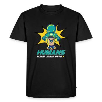 Alien Extraterrestrial Area 51 Ufo Space Geek - T-shirt Premium bio Homme - noir - Devant - Nico (187cm)