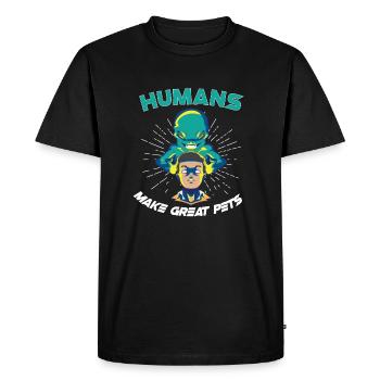 Alien Extraterrestrial Area 51 Ufo Space Geek - T-shirt Premium bio Homme - noir - Devant - Nico (187cm)