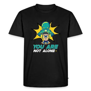 Alien Extraterrestrial Area 51 Ufo Space Geek - T-shirt Premium bio Homme - noir - Devant - Nico (187cm)