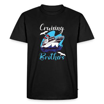 Bateau de navigation Capitaine Navire de croisière - T-shirt Premium bio Homme - noir - Devant - Nico (187cm)