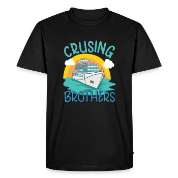 Bateau de navigation Capitaine Navire de croisière - T-shirt Premium bio Homme - noir - Devant - Nico (187cm)