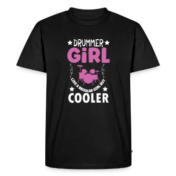 Drummer Drums Music Drum Set Drumming - Men's Premium Organic T-Shirt - black - Front - Nico (187cm)